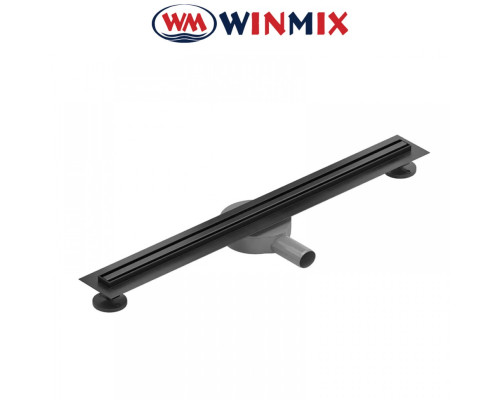 Душовий трап із нержавіючої сталі SUS304 DRAIN-05-60-SLIM BLACK-30x600мм, Winmix Польща