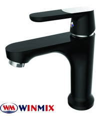 Смеситель для умывальника на гайке Winmix Premium Tiger Black (черный) (Chr-001), Польша