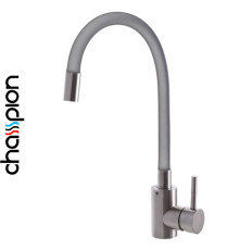 Змішувач для кухні сірий гусак рефлекторний Champion Sus-011 REFLECTOR GRAY, (нержавіюча сталь)