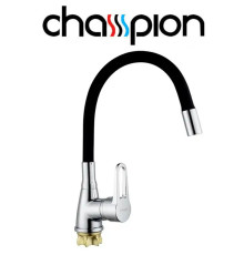 Смеситель для кухни рефлекторный черный гусак на гайке Champion NUT SOP-014-045 REFLECTOR BLACK