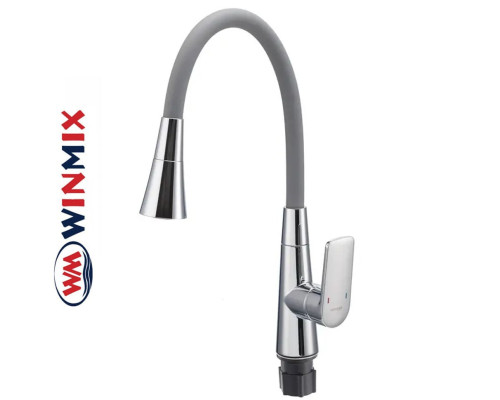 Змішувач для кухні Winmix PREMIUM MATIS NUT REFLECTOR GRAY (Chr-011 T) з рефлекторним силіконовим виливом, Польща