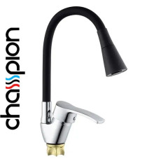 Смеситель для кухни рефлекторный чёрный гусак Champion YUB-011-279 NUT REFLECTOR BLACK