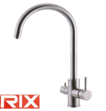 Смеситель для кухни Ухо Rix SUS (Chr-021) с выходом для питьевой воды, SUS304 из нержавеющей стали