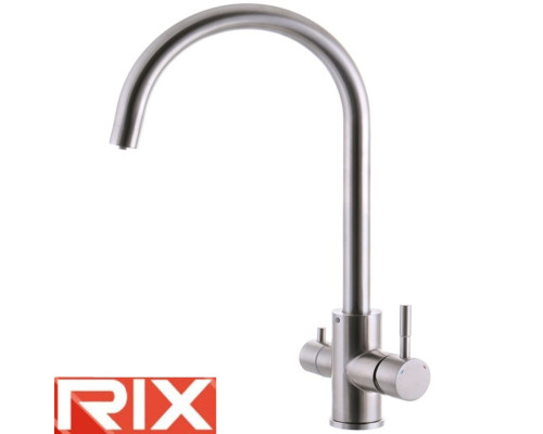 Смеситель для кухни Ухо Rix SUS (Chr-021) с выходом для питьевой воды, SUS304 из нержавеющей стали