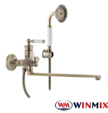 Смеситель для ванны длинный нос MIXXUS Premiun Vintage Bronze EURO (Chr-006), Польша