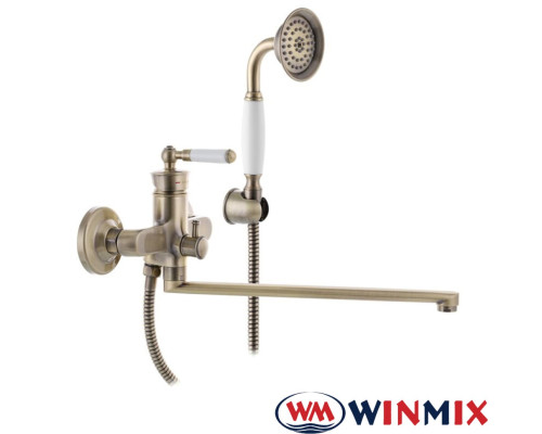 Смеситель для ванны длинный нос MIXXUS Premiun Vintage Bronze EURO (Chr-006), Польша