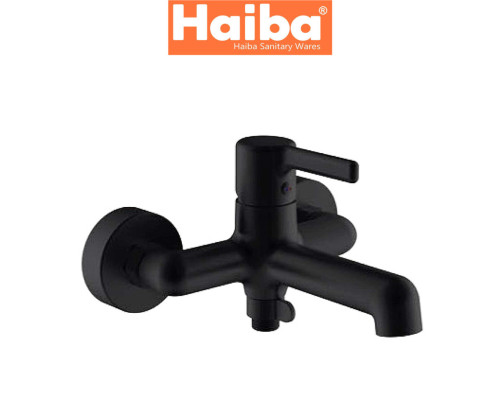 Смеситель для ванны короткий нос HAIBA MARKUS Black Chr-009 (euro)