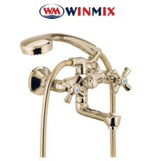 Смеситель для ванны короткий нос WINMIX Premium Retro Gold Euro (Chr-142)