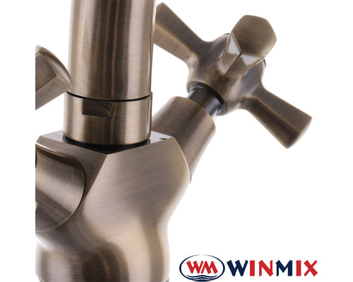 Смеситель для ванны короткий нос WINMIX Premium Retro Bronze Euro (Chr-142)