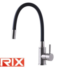 Смеситель для кухни рефлекторный черный гусак Rix SUS (Chr-011) REFLECTOR BLACK, SUS304 из нержавеющей стали