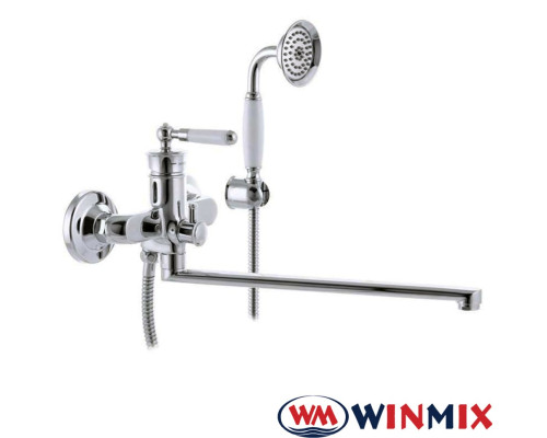 Смеситель для ванны длинный нос Winmix Premiun Vintage EURO (Chr-006), Польша