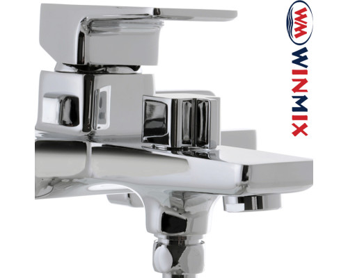 Смеситель для ванны короткий нос Winmix Premium Kvadro Euro (Chr-009), Польша