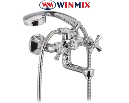 Смеситель для ванны короткий нос Winmix Premium Retro Euro (Chr-142)