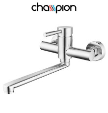 Змішувач для кухні від стіни Champion Sus-005, (нержавіюча сталь)