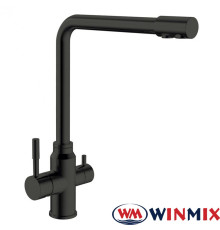 Змішувач для кухні Вухо під осмос чорний WINMIX Sus Black 021 (Chr-021), Польща (нержавіюча сталь)