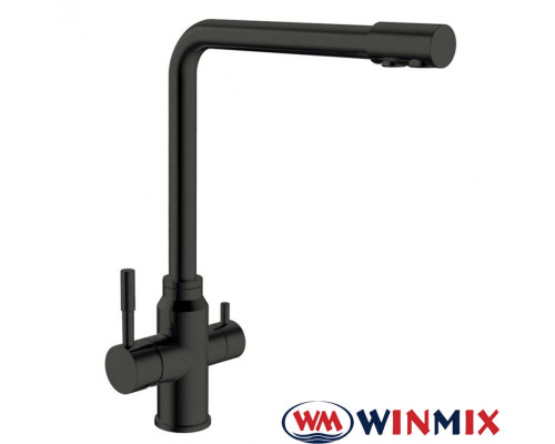 Смеситель для кухни Ухо под осмос черный WINMIX Sus Black 021 (Chr-021), Польша (нержавеющая сталь)