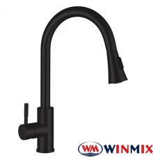 Змішувач для кухні Вухо чорний WINMIX Sus 014B BLACK (Chr-014B), Польща (нержавіюча сталь)