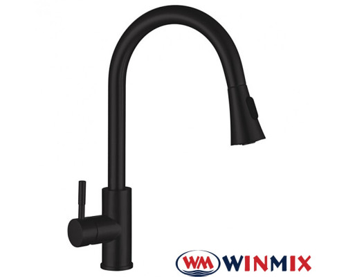 Смеситель для кухни Ухо черный WINMIX Sus 014B BLACK (Chr-014B), Польша (нержавеющая сталь)
