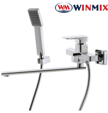 Смеситель для ванны длинный нос Winmix Premiun Kvadro EURO (Chr-006), Польша