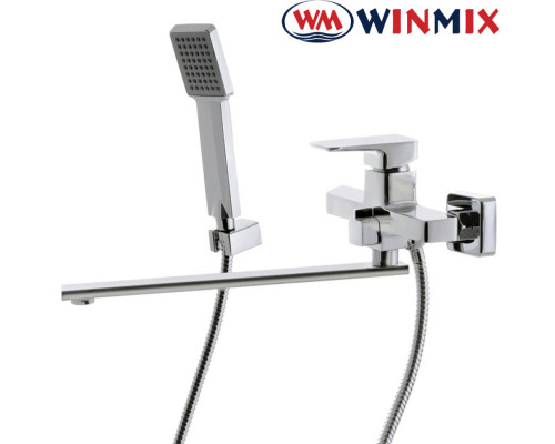 Смеситель для ванны длинный нос Winmix Premiun Kvadro EURO (Chr-006), Польша