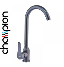 Змішувач для кухні чорний гусак Champion SAP-011 BLACK, з нержавіючої сталі