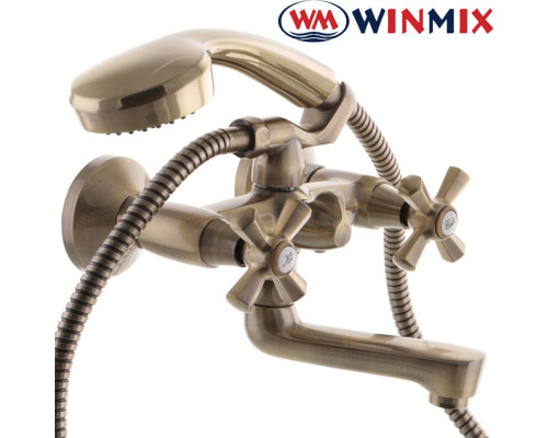Смеситель для ванны короткий нос WINMIX Premium Retro Bronze Euro (Chr-142)