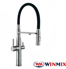 Змішувач для кухні Вухо з додатковим краном під осмос WINMIX VTM 021 (Chr-021), Польща (нержавіюча сталь)