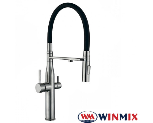 Змішувач для кухні Вухо з додатковим краном під осмос WINMIX VTM 021 (Chr-021), Польща (нержавіюча сталь)