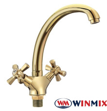 Смеситель для кухни ухо WINMIX Premium Retro Gold (Chr-273), Польша