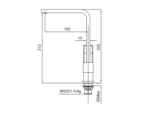 Смеситель для кухни KB-70010-01 (Цвет хром), Чехия