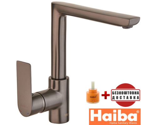 Змішувач для кухні Вухо HAIBA ALEX GRAPHITE (Chr-018)
