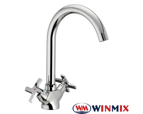 Змішувач для кухні ухо на гайці Winmix Premium Galaxy (Chr-275), Польща