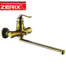 Змішувач для ванни довгий ніс ZERIX Z22219-2 BRONZE Euro (бронза)