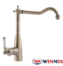 Смеситель для кухни Ухо на гайке WINMIX Premium Vintage Bronze (Chr-011), Польша