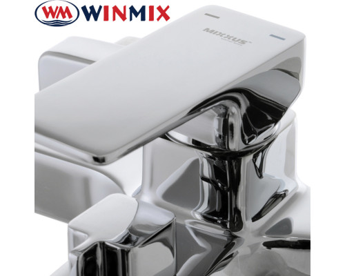 Смеситель для ванны короткий нос Winmix Premium Kvadro Euro (Chr-009), Польша