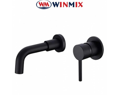 Смеситель встраиваемый черный Winmix SUS Black inner (Chr-111)