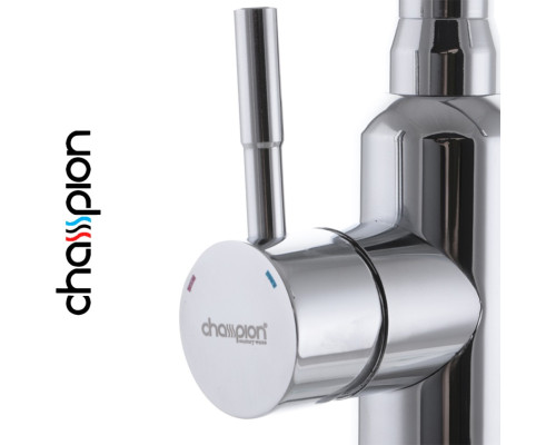 Змішувач для кухні рефлекторний сірий гусак Champion Sus-011 REFLECTOR GRAY Chrome (хромована нержавіюча сталь)