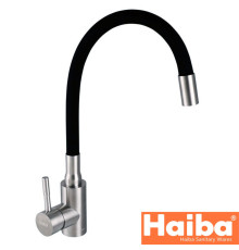 Змішувач для кухні Вухо HAIBA Sus 011 Black (чорний) рефлекторний вилив з нержавіючої сталі