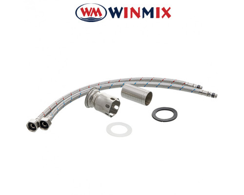 Змішувач для умивальника білий WINMIX Sus-001A White (Chr-001-A), Польща (нержавіюча сталь)