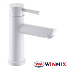 Змішувач для умивальника білий WINMIX Sus-001A White (Chr-001-A), Польща (нержавіюча сталь)