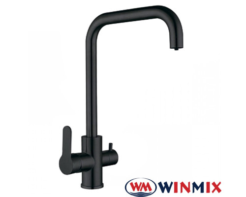 Змішувач для кухні Вухо під осмос WINMIX DAX 021 BLACK (Chr-021), Польща (нержавіюча сталь, чорний)