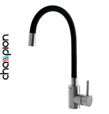 Змішувач для кухні рефлекторний чорний гусак Champion Sus-011 REFLECTOR BLACK (нержавіюча сталь)