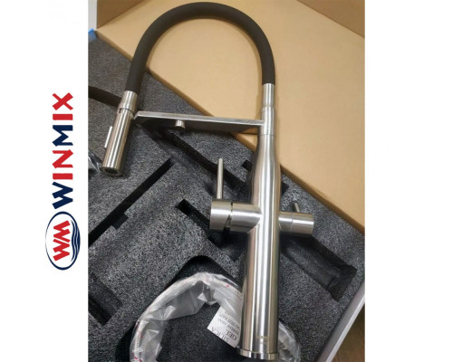 Змішувач для кухні Вухо з додатковим краном під осмос WINMIX VTM 021 (Chr-021), Польща (нержавіюча сталь)