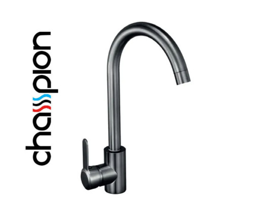 Смеситель для кухни Champion EZA-011 GRAPHITE, из нержавеющей стали
