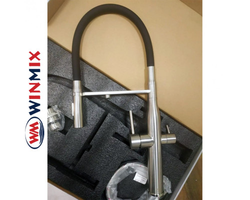 Змішувач для кухні Вухо з додатковим краном під осмос WINMIX VTM 021 (Chr-021), Польща (нержавіюча сталь)