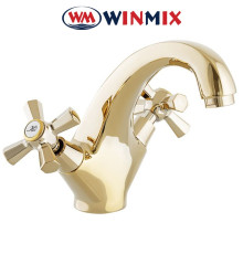 Смеситель для умывальника WINMIX Premium Retro Gold (Chr-161), Польша