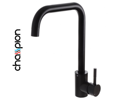 Змішувач для кухні чорний Champion Sus-011G Black, (нержавіюча сталь)
