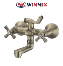 Смеситель для ванны короткий нос WINMIX Premium Retro Bronze Euro (Chr-142)