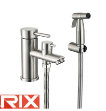 Смеситель для умывальника с лейкой Rix SUS (Chr-001SH) EURO, SUS304 из нержавеющей стали