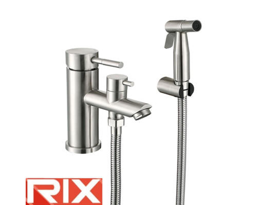 Смеситель для умывальника с лейкой Rix SUS (Chr-001SH) EURO, SUS304 из нержавеющей стали
